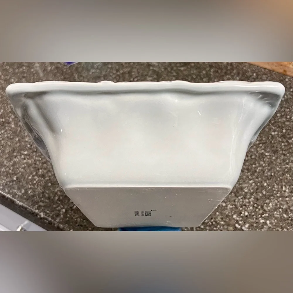 Vintage Portugal Ceramic Stoneware Baking Dish w/ Fluting Around Edges Bakeware